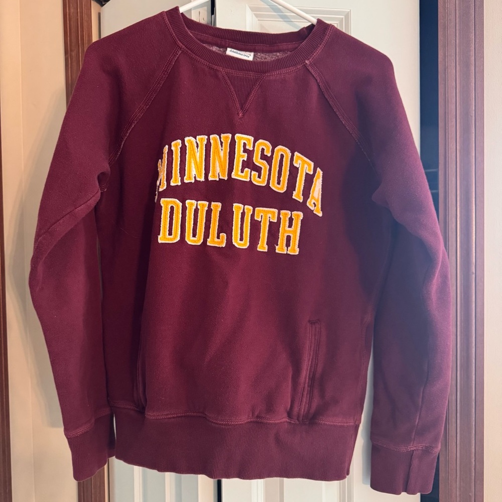 UMD University of Minnesota Duluth Cozy Thrashed College Campus Sweatshirt Sz M